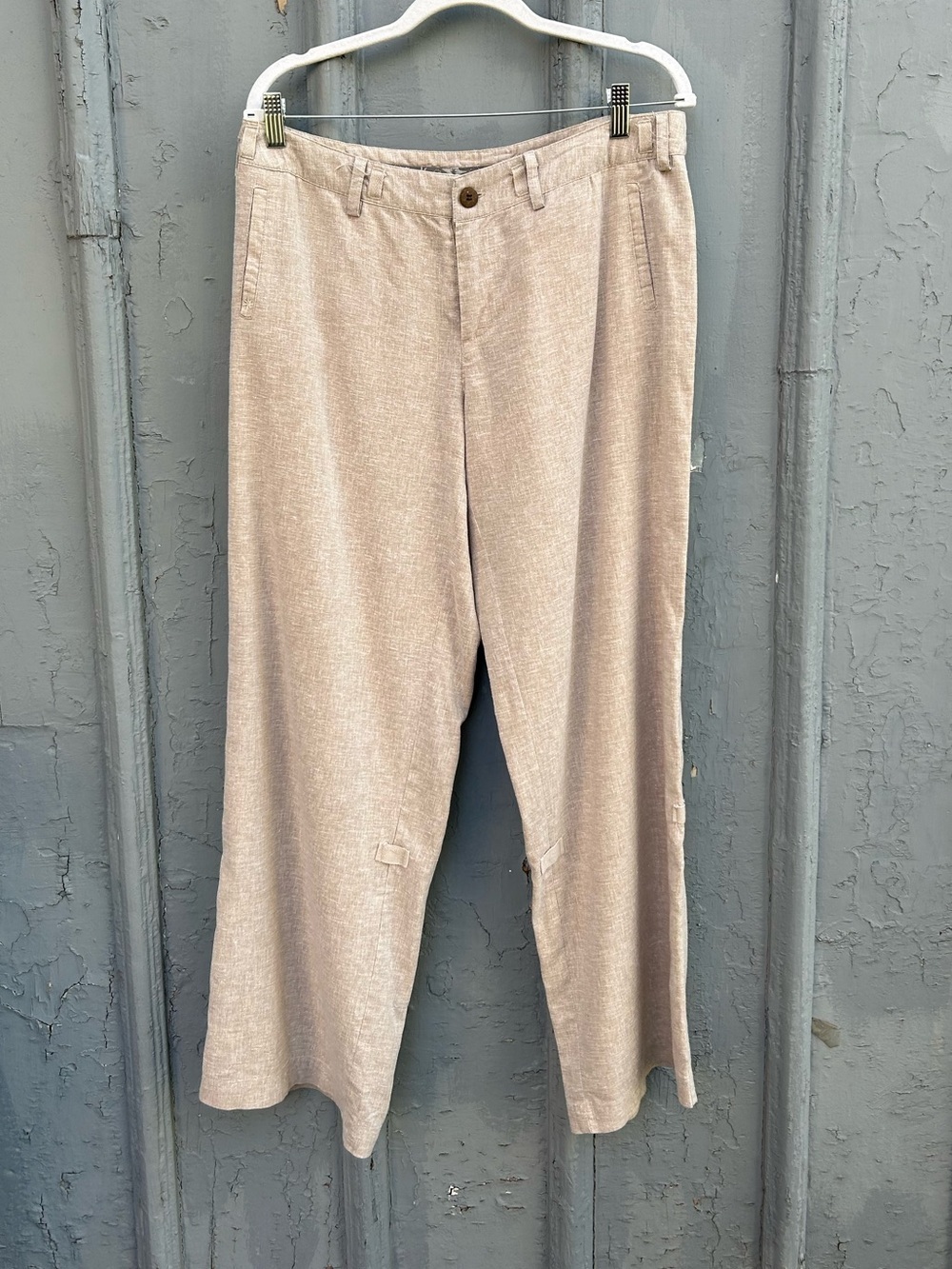 Isis Clothing Taupe Hemp Utility Pants, size 10